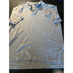 Ralph Lauren Polo Shirt Mens XL Gray Short Sleeve Casual Embroidered‎ Logo